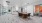 table surrounded by chairs in study lounge